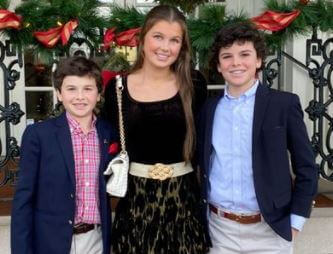 Taylor Thomas Hasselbeck celebrating Christmas with his siblings Grace Elisabeth and Isiah Timothy in Nashville.